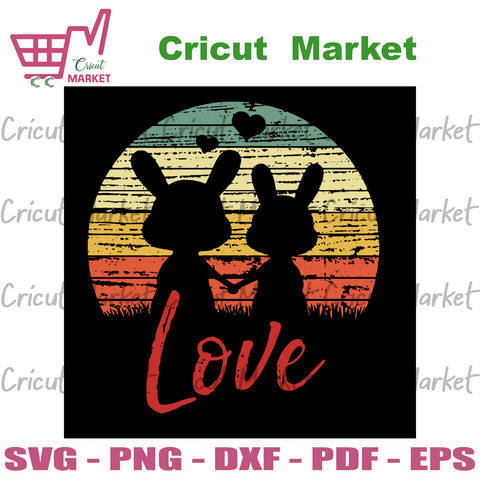 Download Valentine Svg Tagged Vintage Rabbits Svg Cricut Market