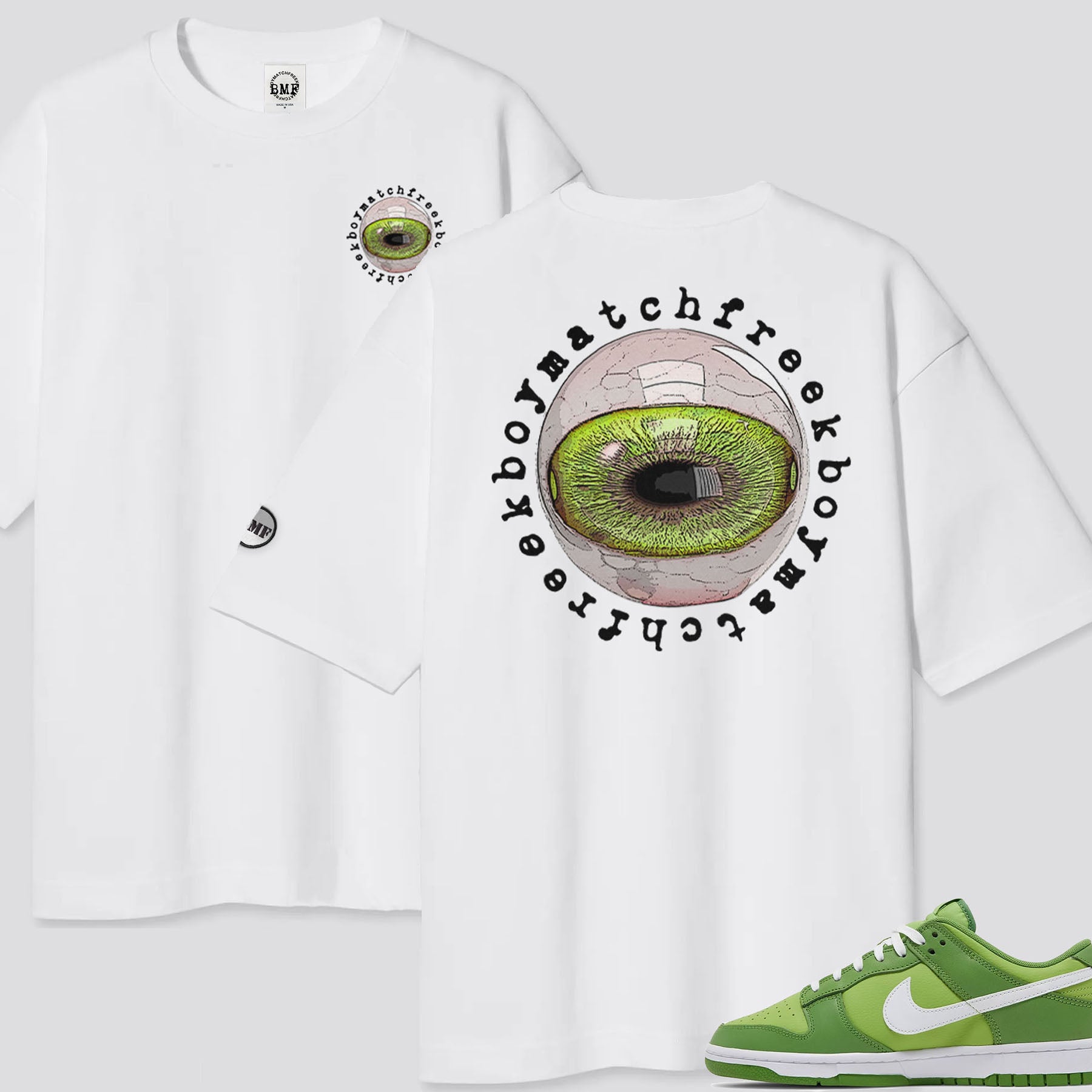 dunk low chlorophyll oversize t-shirt bmf eye