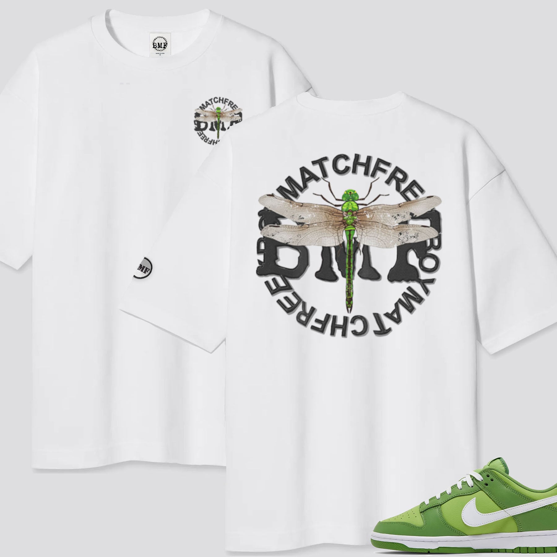 dunk low chlorophyll oversize t-shirt dragonfly
