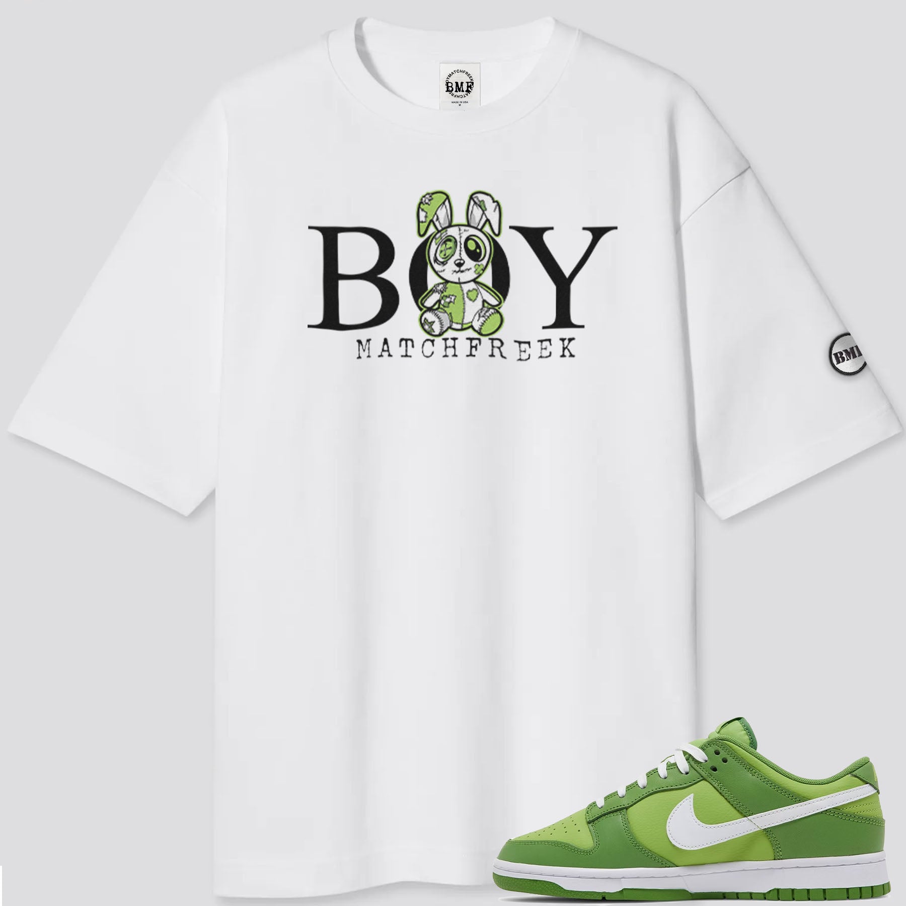 dunk low chlorophyll oversize t-shirt bmf bunny