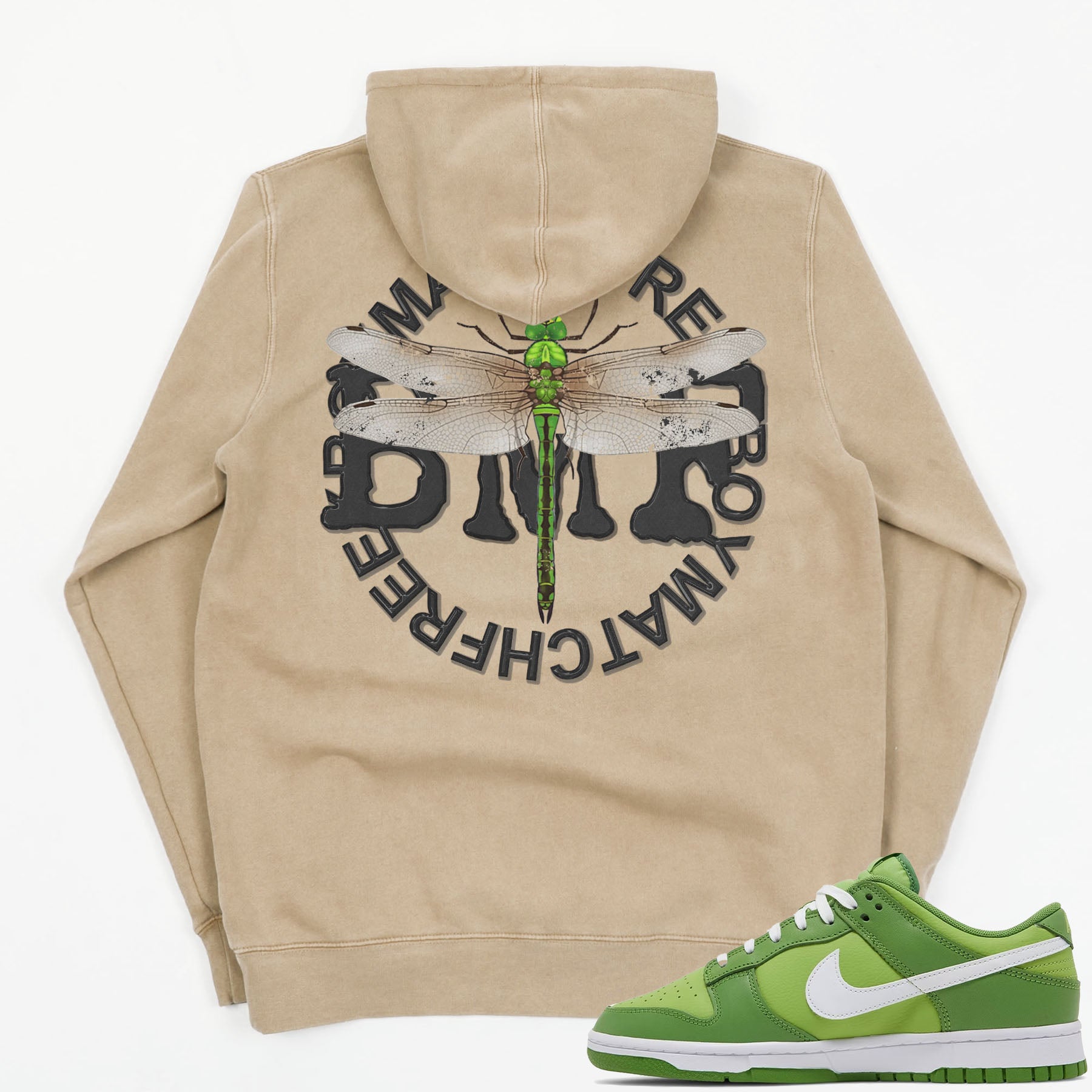 dunk low chlorophyll dragonfly hoodie pigment sand back