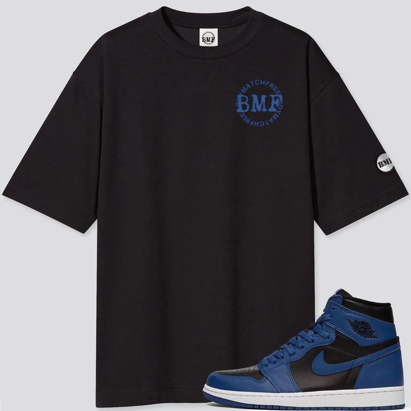 black and blue jordan 1 shirt