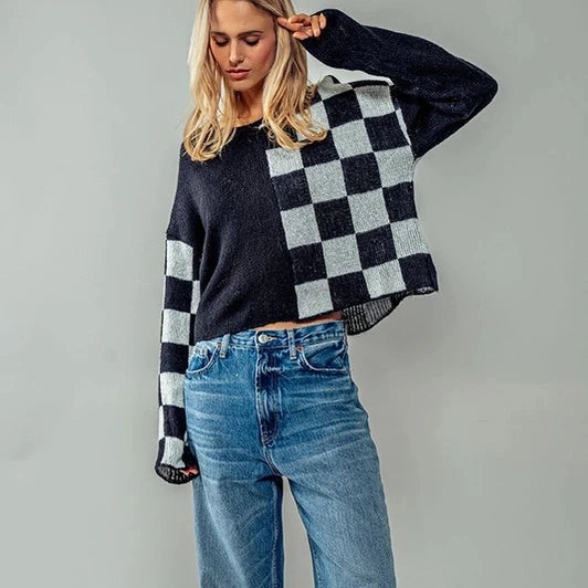 Split Harmony Knit Pullover