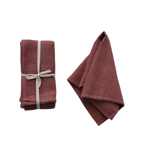 Woven Linen & Cotton Waffle Napkins- Set of 4 - Modern Pastime
