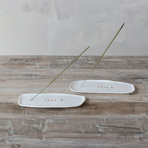 Stoneware Incense Holder with Gold Electroplating, 2 Styles - Modern Pastime