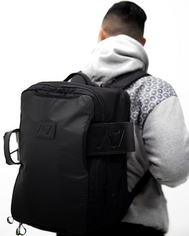 The A7 U Bag is the best backpack for powerlifting and strength sports. The many compartments and extra storage make this black bag perfect as a backpack for the gym, going to work or travel. This A7 U-Bag powerlifting backpack has belt storage included. 