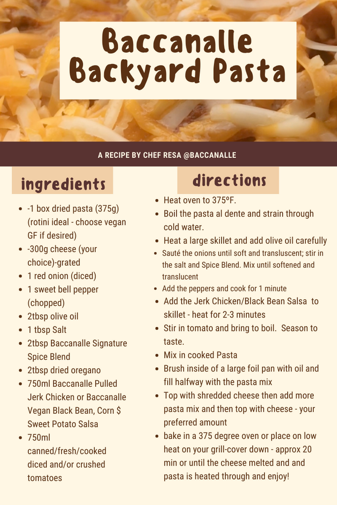 Baccanalle backyard pasta recipe