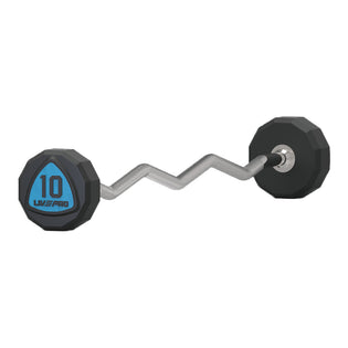 LIVEPRO Juego de Barras Fijas Curvas (Poliuretano) /  Fixed PU Curl Barbell set