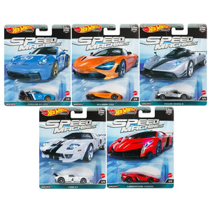 Hot Wheels Speed Machines 2023 Set of 5 1:64 - DIECAST ENTHUSIAST