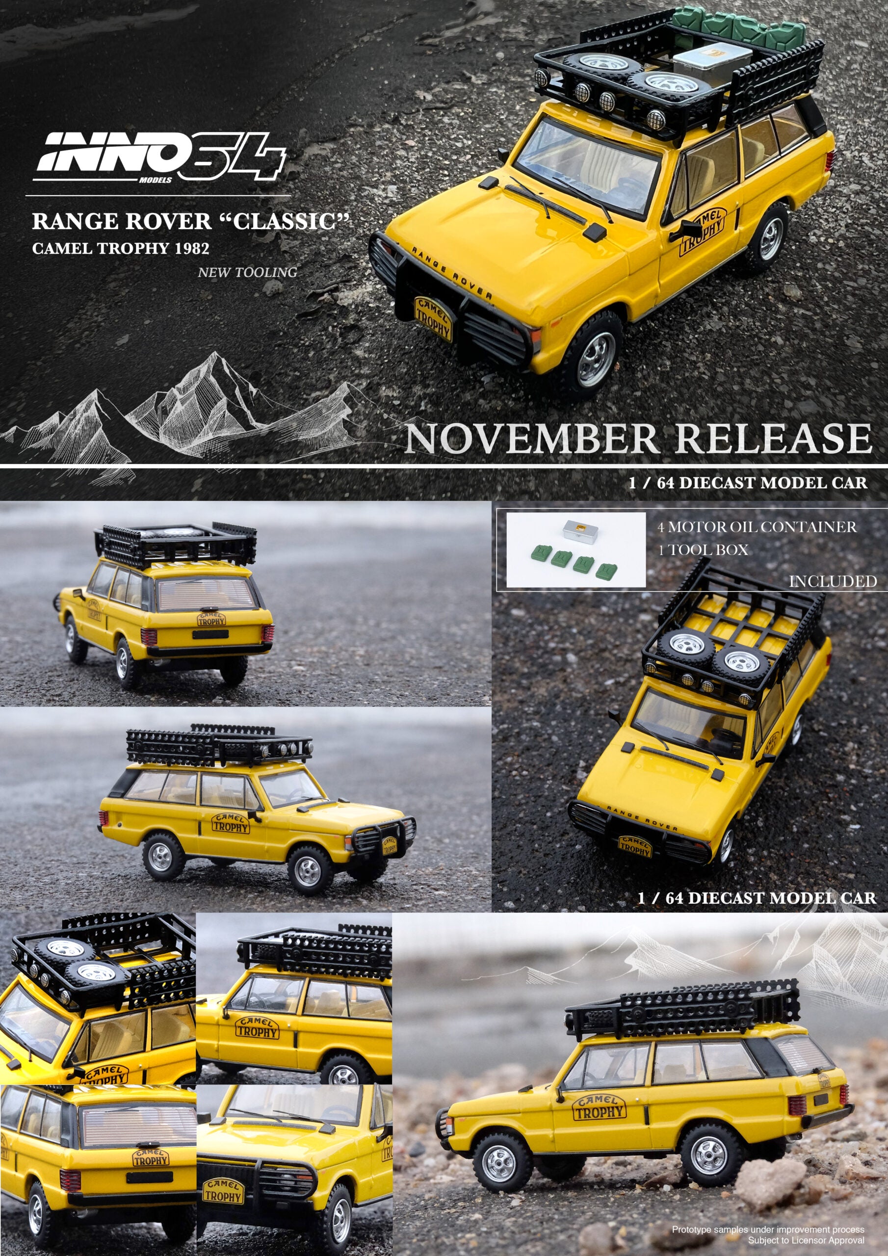 Mini GT Box Version 509 Range Rover 1982 Camel Trophy Papua New