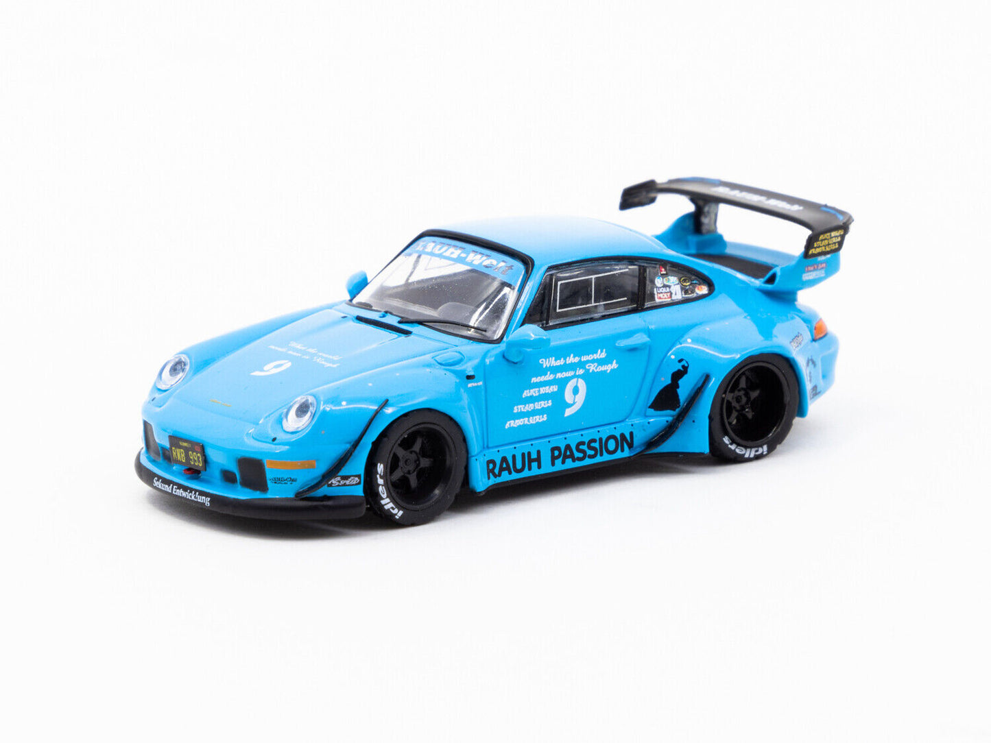 Tarmac Porsche RWB 993 Rauh Passion Baby Blue 1:64