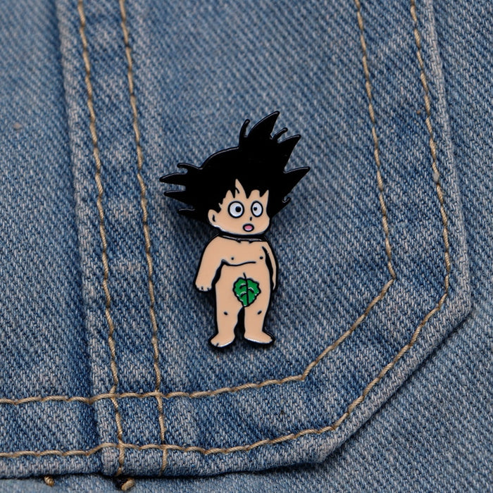 Dragon Ball Z Naked Son Goku Enamel Pin — Shopenamel 