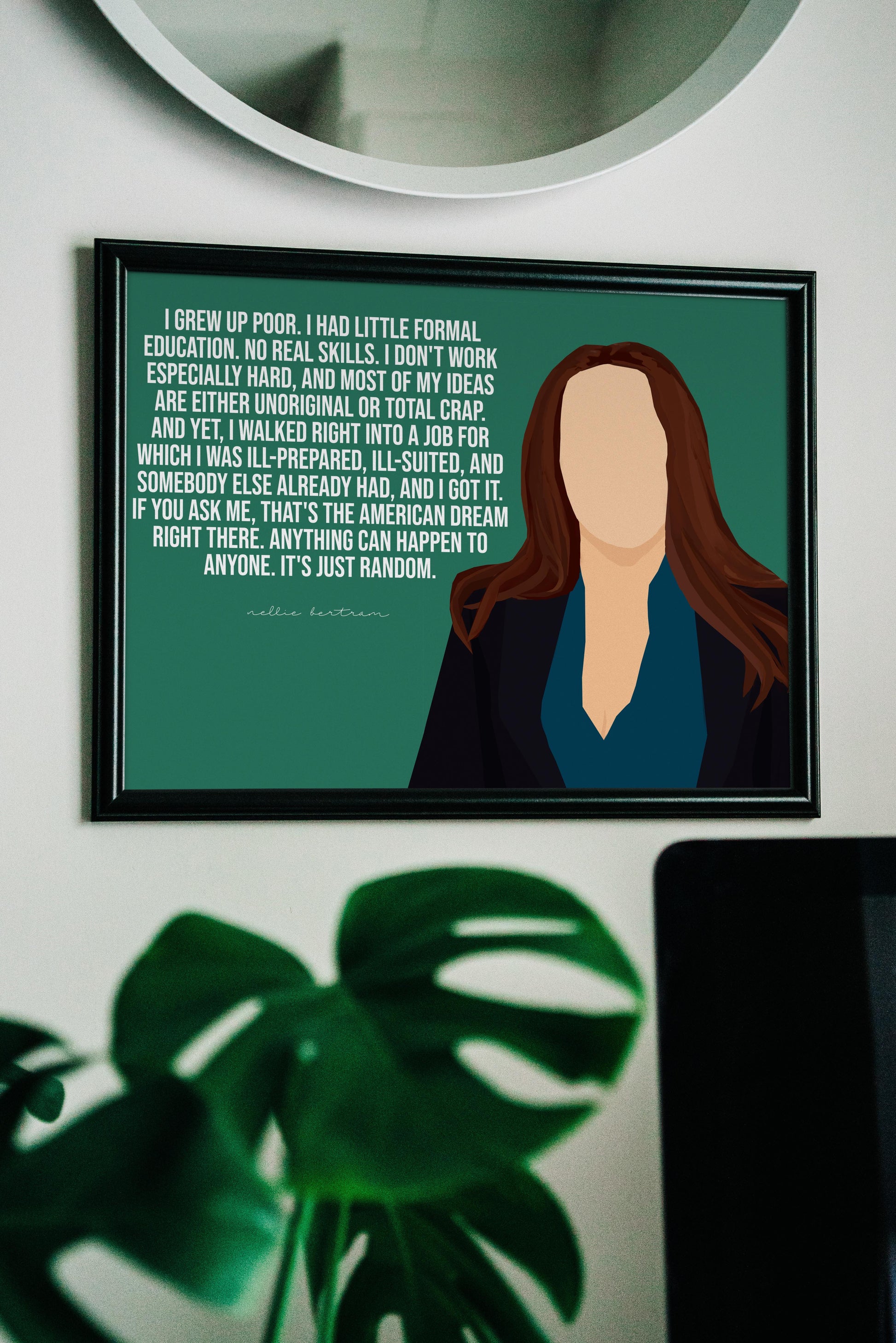 The Office Poster - Nellie Bertram American Dream Quote – Miranda L McNulty