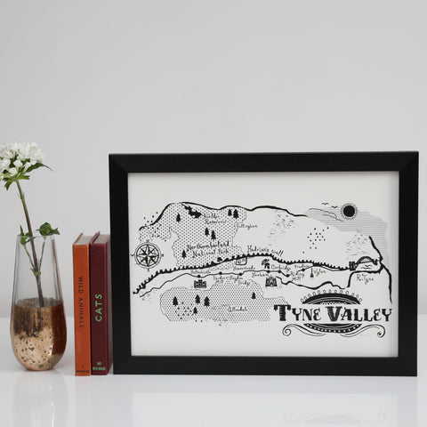 Tyne Valley Map print