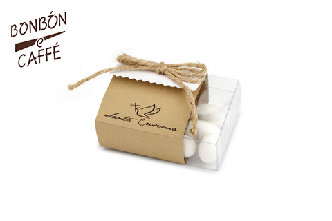 Bomboniera con confetti, CRESIMA scatola con INFUSORE CUORE – Bon Bon e  Caffè