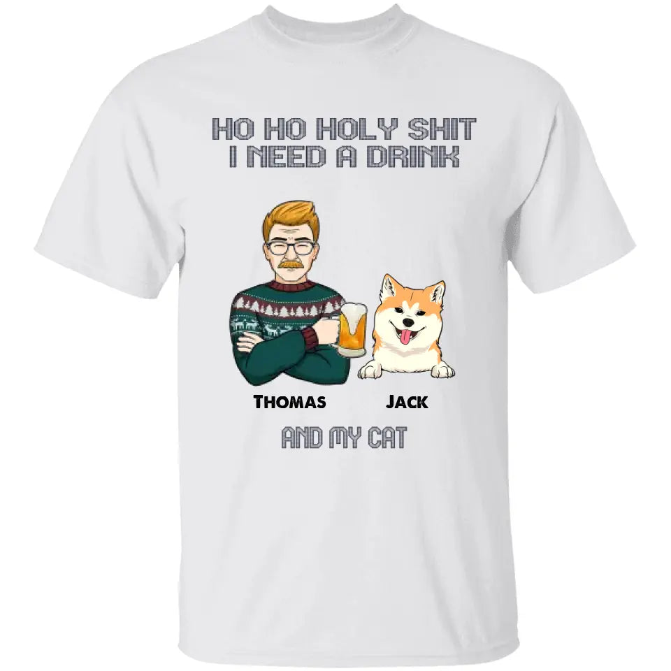 I Need A Beer And My Dogs - Dog Personalized Custom Ugly Sweatshirt - Unisex Wool Jumper - Christmas Gift For Pet Owners, Pet Lovers