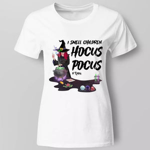 I Smell Children Hocus Pocus Halloween Personalized Shirt, Gifts For Witchy Teacher - TeeFonix