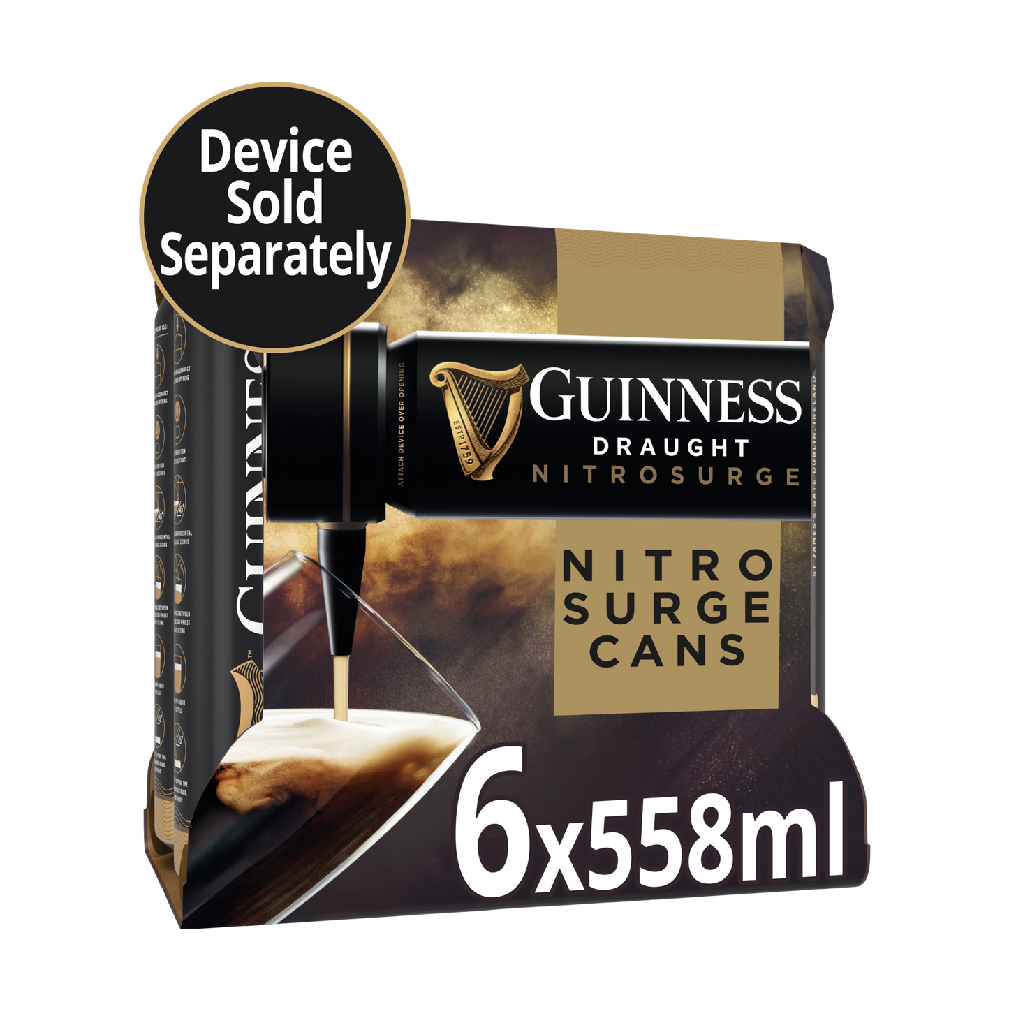 Guinness NITROSURGE Cans 6 x 558ml
