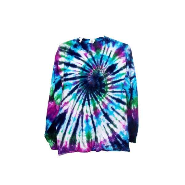 Liquid Blue Juniors Long Length  Colorado Rockies Spiral V Tie-Dye Juniors  Long Length T-Shirt - Women ~ Cherry Art Editions