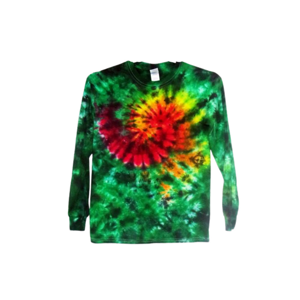 Tie Dye Long Sleeve T Shirt 5.3oz Galaxy Swirl Youth XS-XL Adult S-3xl - ID 3010LS Youth Large