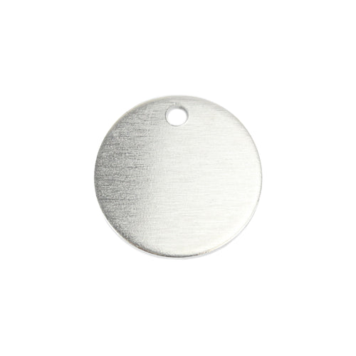 Poen Stamping Blank Tags, 1 inch Round with Hole Aluminum 0.06 inch Thickness Blanks Tags (100)