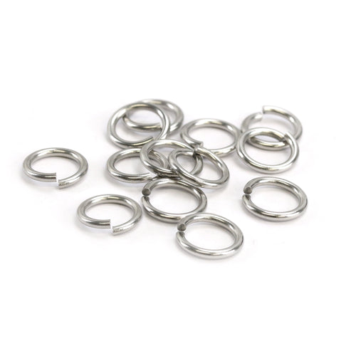 100pc 4mm 24-Gauge Stainless Steel Jump Rings - Bead Box Bargains