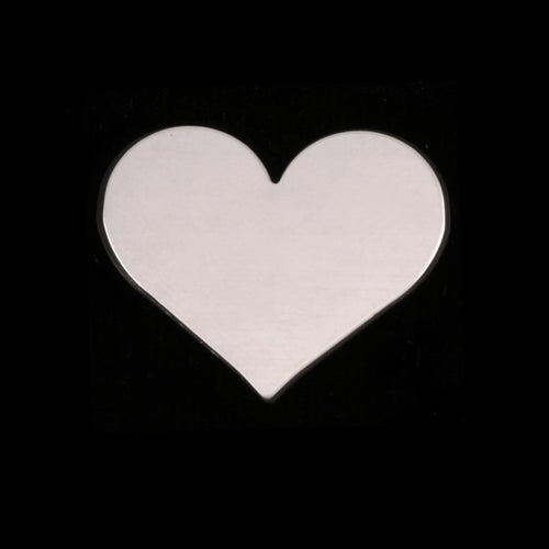 Aluminum Stylized Heart, 22mm (.88) x 19.5mm (.75), 18 Gauge