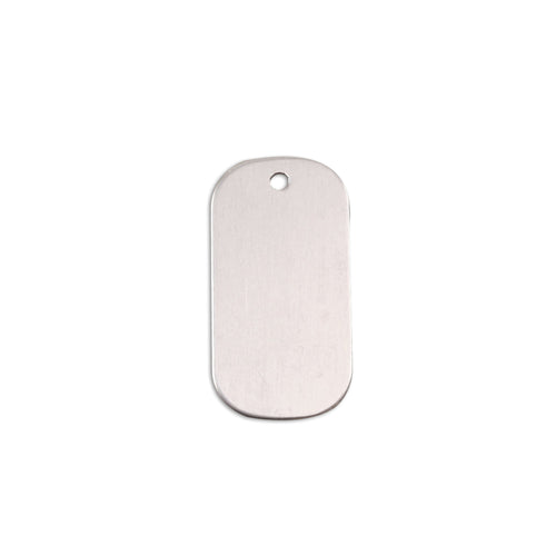 Aluminum Dog Tag, 29mm (1.14) x 16mm (.63), 18 Gauge, Pack of 5