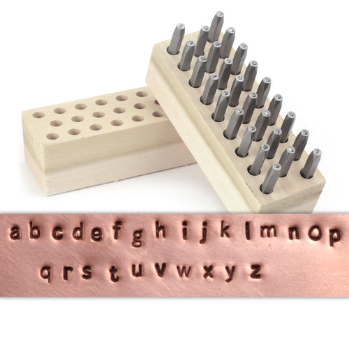 Metal Complex 3mm Lower Case 27 pc. Elegant Alphabet Metal Stamp Set