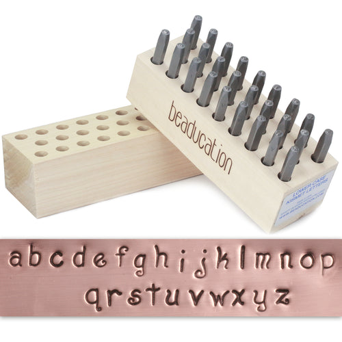 69-240-530-L 3mm (1/8) Uppercase Gothic Alphabet (Letter) Metal Stamps Set  - Rings & Things
