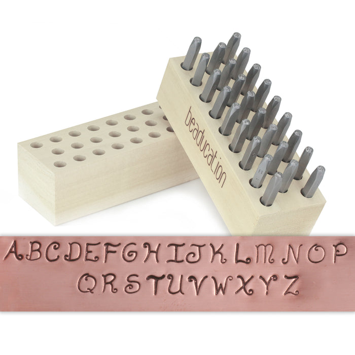 Beaducation Kismet Uppercase Letter Stamp Set 1/8" (3.2mm)