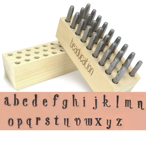 Uppercase Blake Letter Stamp Set 4mm, by StampsYours - Tapered Down Sh –  Beaducation