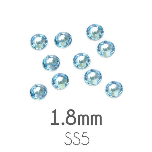 1.8mm Swarovski Flat Back Crystals, Crystal AB, Pack of 20 – Beaducation