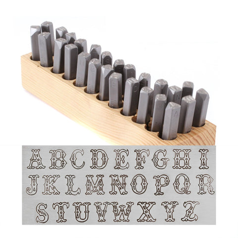 Beaducation Chronicle Uppercase Letter Stamp Set 3/32 (2.4mm)