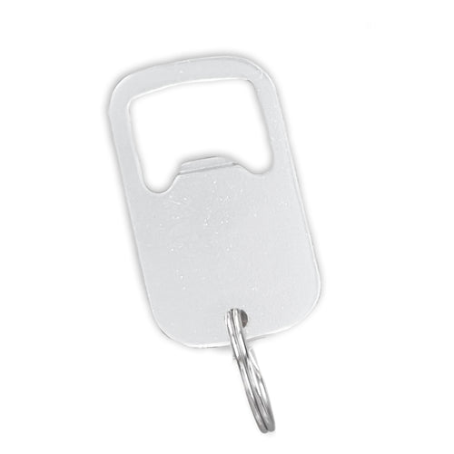 Metal bottle opener for sublimation Dimension: 3,8 x 7 cm Colour: silver