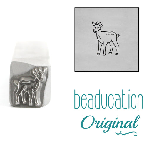 Goat Facing Right Metal Design Stamp, 8.2mm - Beaducation Original