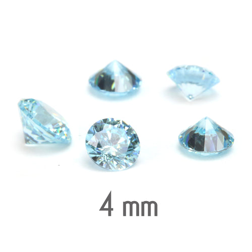 4mm Round Cubic Zirconia, CZ, AAA, Multi Pack of Birthstone Colors (12 –  Beaducation