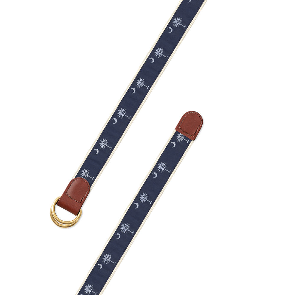  Barrons-Hunter Nautical Flags Motif Belt with Brown Domed  Leather and Solid Brass Buckle (32) : Clothing, Shoes & Jewelry