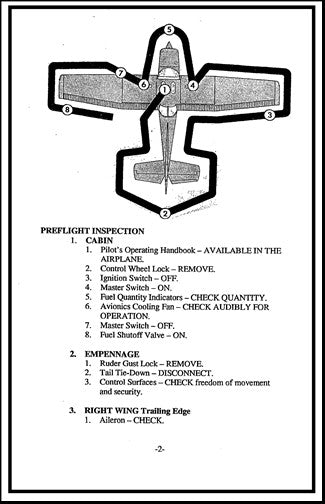 pre flight inspection cessna 172