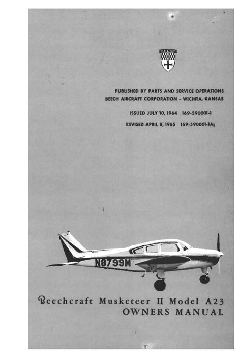 Beech 3 Musketeer Ii Owner S Manual 169 1 Essco Aircraft