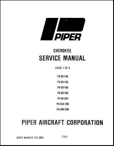 Piper Pa28 Series Maintenance Manual 753 586 Essco Aircraft