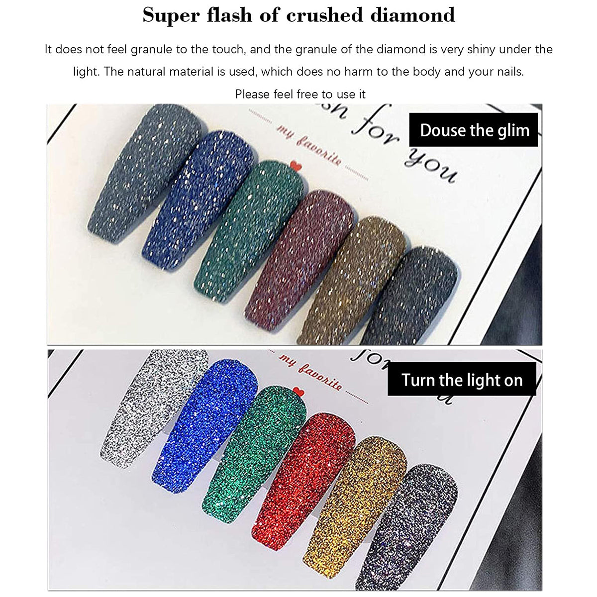 Glitter Diamond Powder Jewelry Matte Crushed Nail Art – missnail2020