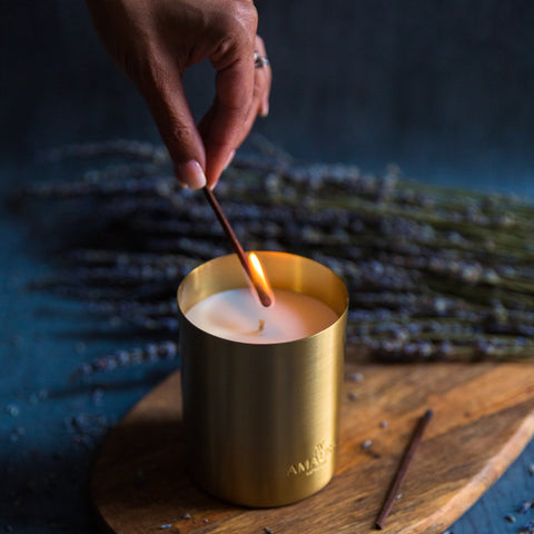 Lighting an Autumnal candle