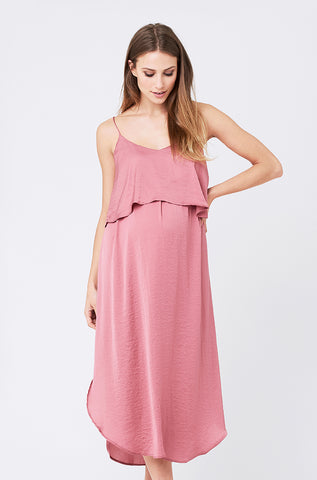 Pink Maternity & Nursing Slip Dress