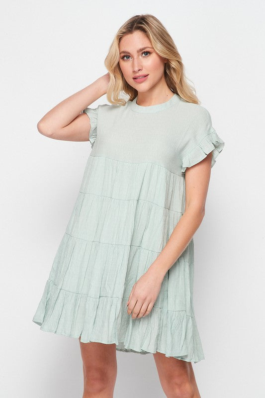 RUFFLE STRAP TIERED MIDI – WAVES in the village