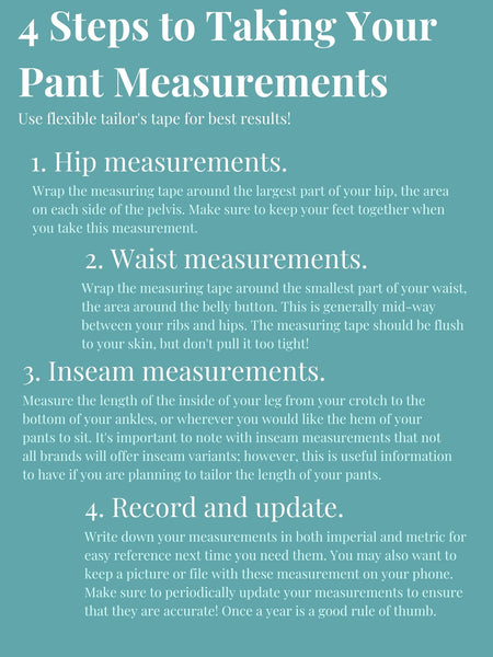 Steps to taking pants measurement - gender free approach