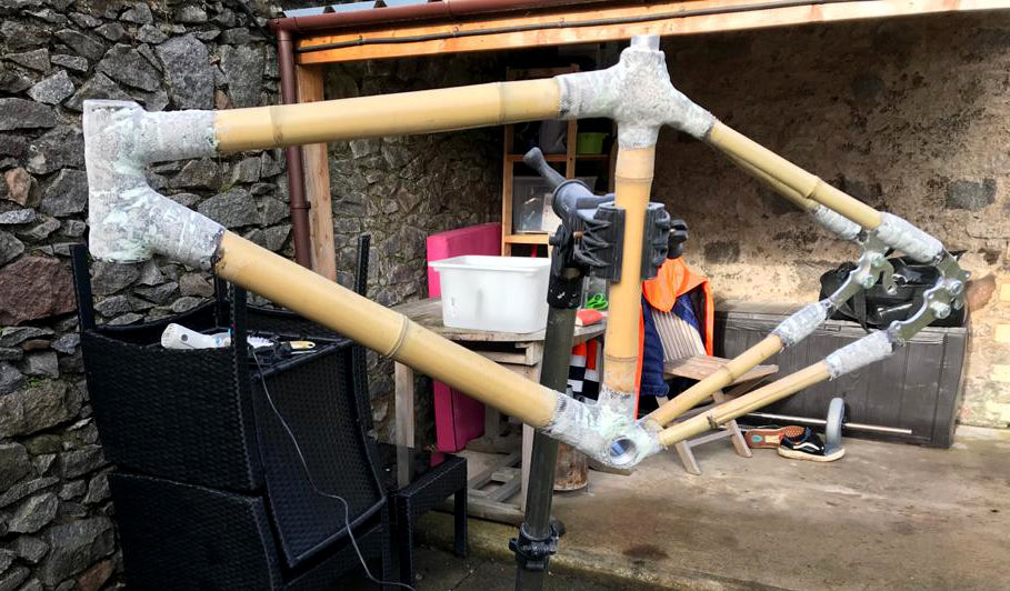 Finishing a bamboo frame