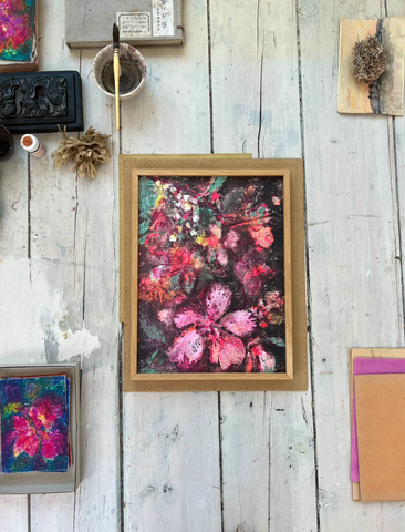 art print Fleurs sur Lin 