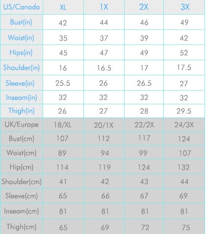 Size Chart – House of Celine