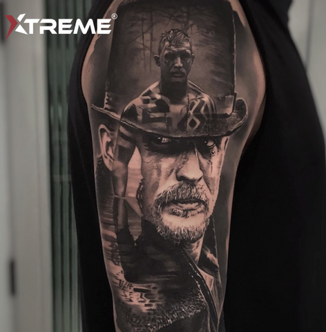 Men's shoulder tattoo